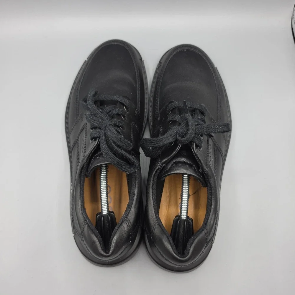 Ecco Shoes Mens‎ 42 Black Leather Oxford Casual Business Comfort Lace Up
